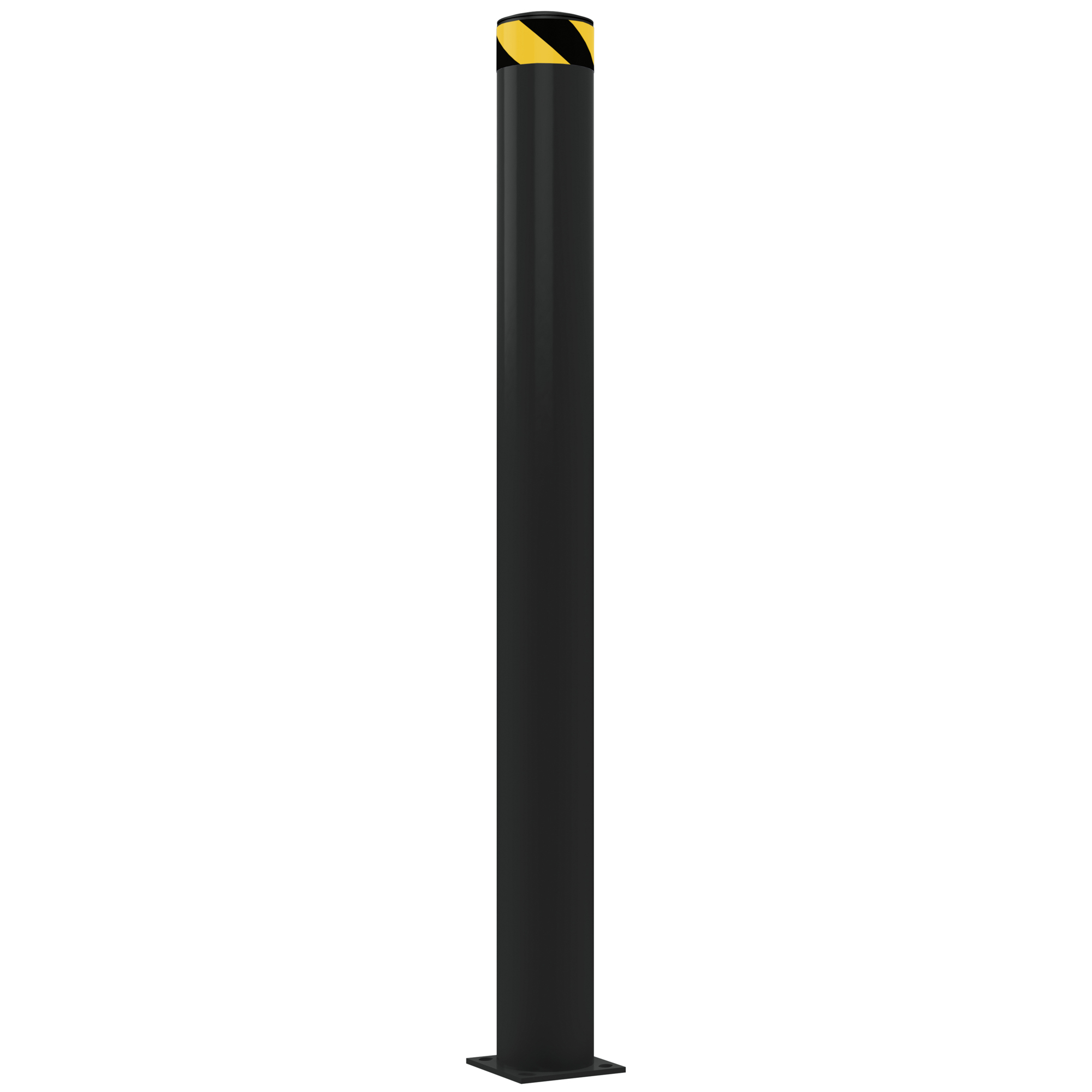 Vestil Steel Pipe Safety Bollard - 72in. x 6.5in., Heavy-Duty, Black, Model# BOL-72-6.5-BK